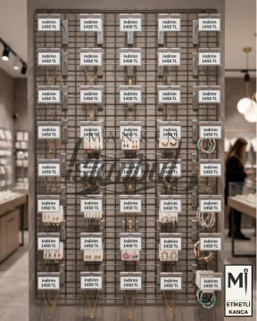 Etiketli Tel Pano Kancası Galvaniz