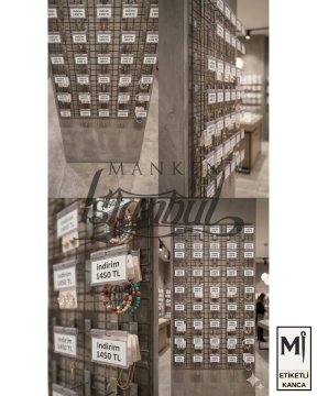 Etiketli Tel Pano Kancası Galvaniz