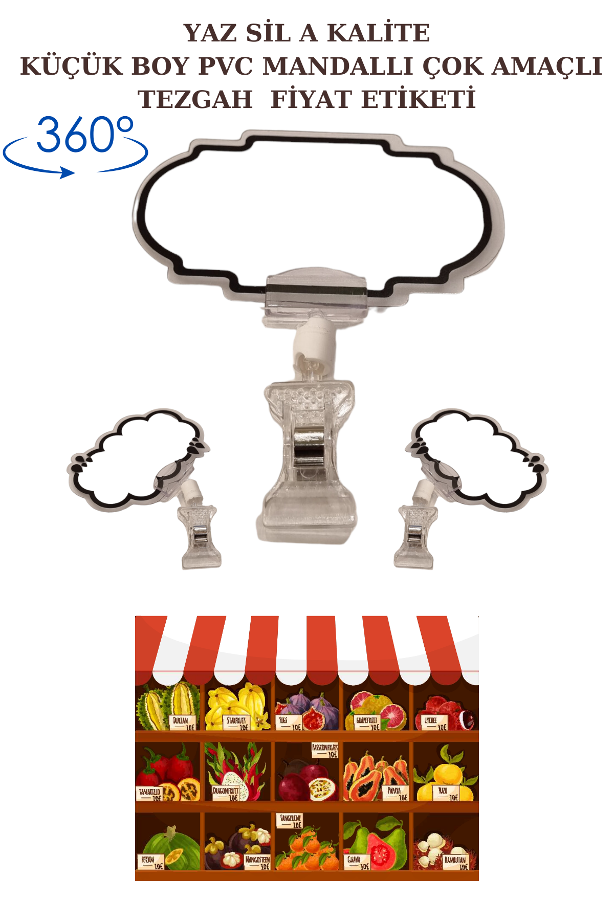 10 Adet Mini Boy Mandallı Fiyat Etiketi Pazarcı Etiketi Market Etiketi Manav Etiketi BEYAZ