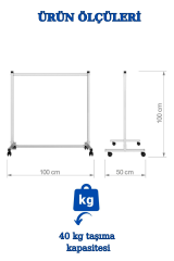 Tekerlekli Tekli Sabit Krom Metal Orta Stand
