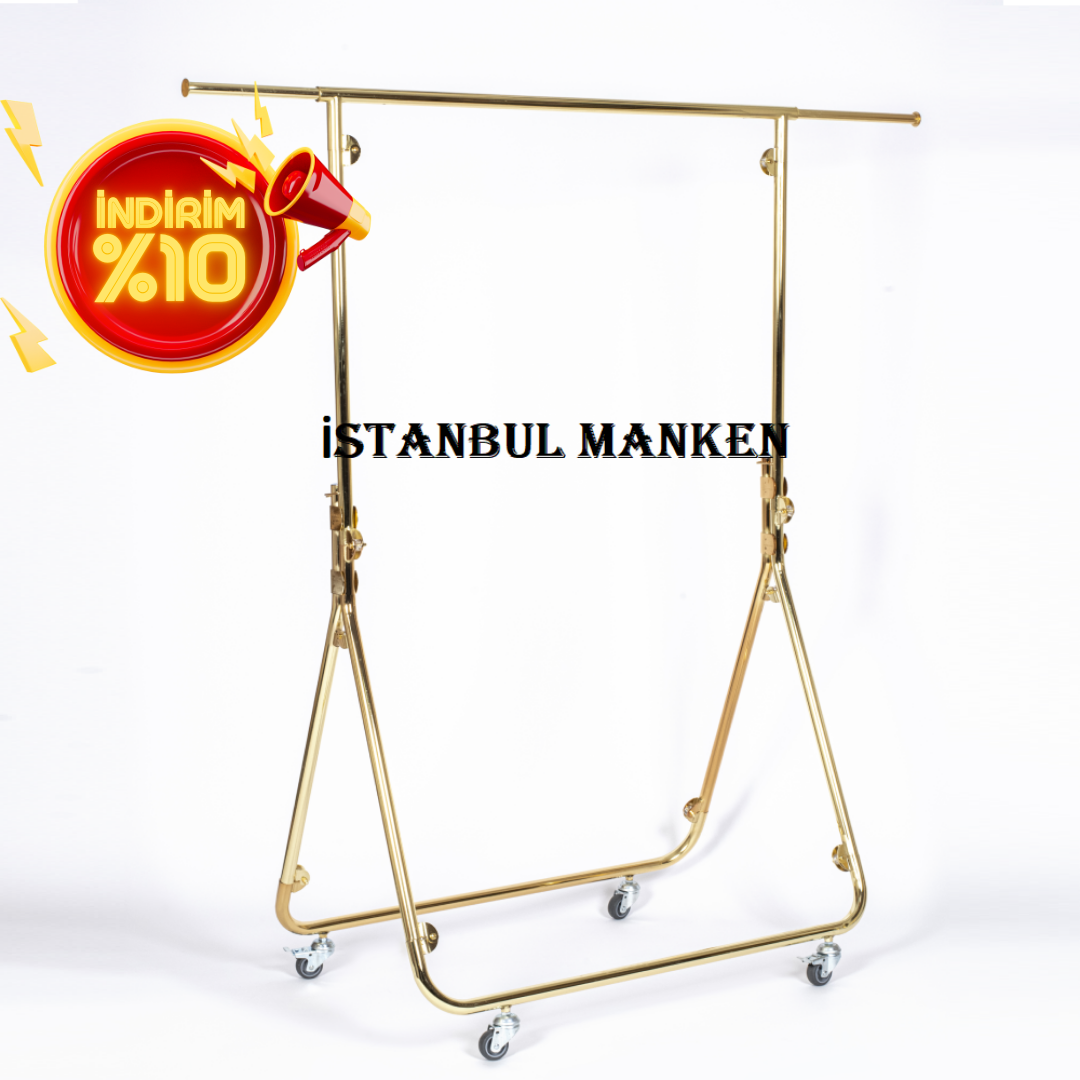 Delüks Yüksek Kalite Gold Kaplama Katlanabilir Metal Orta Stand