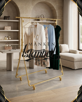 Yüksek Kalite Gold Kaplama Katlanabilir Metal Orta Stand