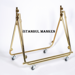 Delüks Yüksek Kalite Gold Kaplama Katlanabilir Metal Orta Stand