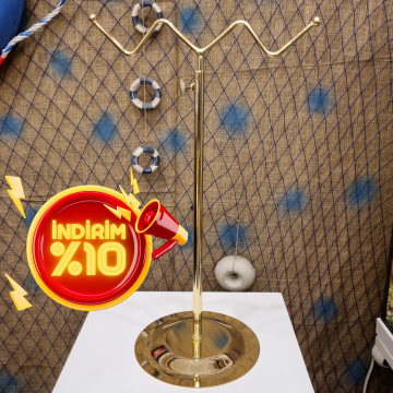 Ayarlanabilir Gold Kaplama Çanta Standı - Elegan Çanta Teşhir Askısı