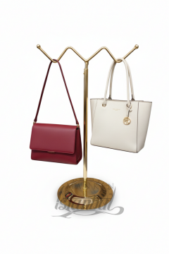 Ayarlanabilir Gold Kaplama Çanta Standı - Elegan Çanta Teşhir Askısı