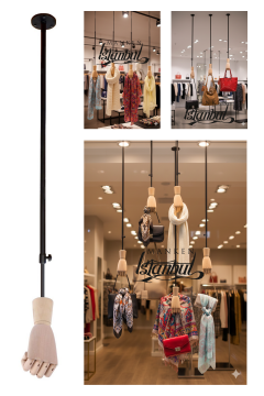 Çok Amaçlı Tavana Monte Asansörlü Siyah Renk  Ahşap El