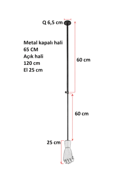 Çok Amaçlı Tavana Monte Asansörlü Siyah Renk  Ahşap El