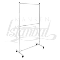 Çift Katlı Ayarlanabilir Krom Metal Orta Stand