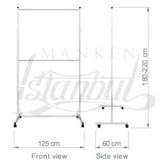 Çift Katlı Ayarlanabilir Krom Metal Orta Stand