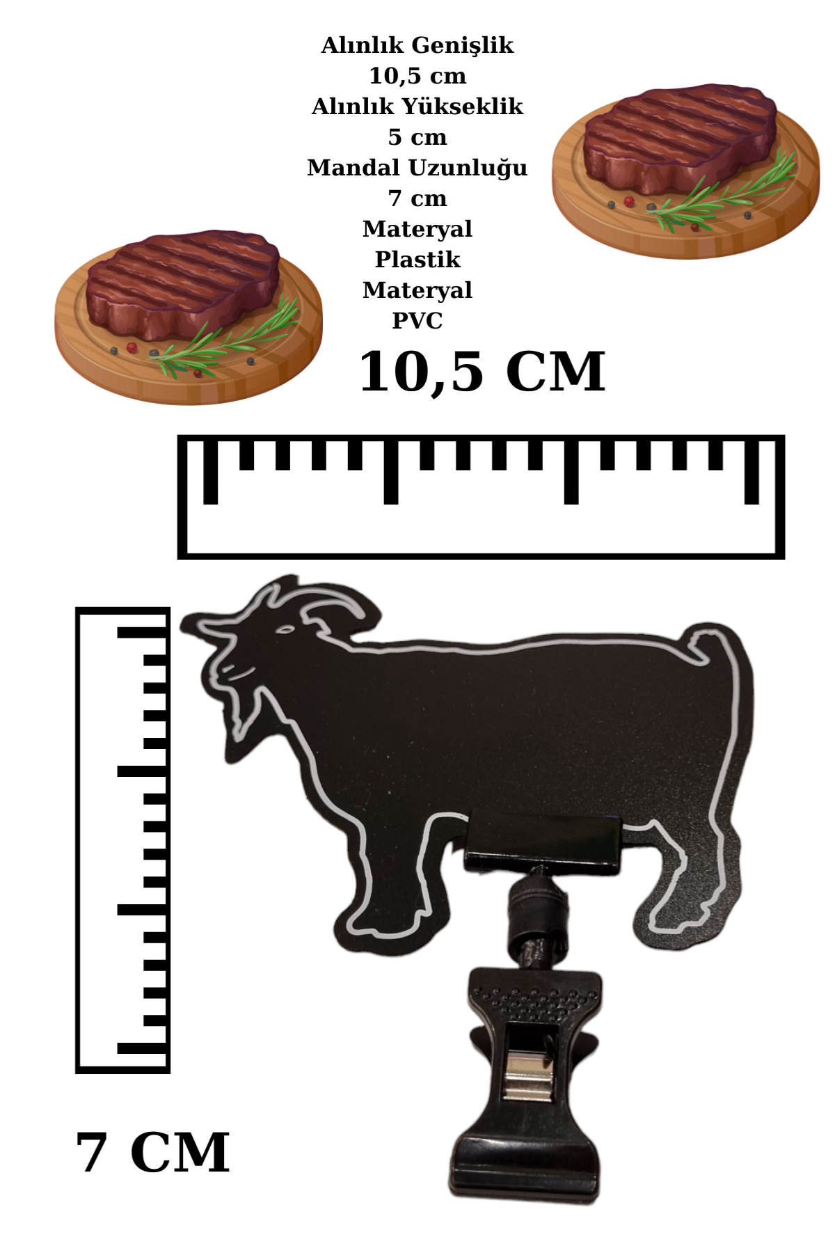 10 Adet Yaz Sil Mini Şarküteri Fiyat Etiketi Market Fiyat Etiketi 10 ADET - MANDALLI - KEÇİ