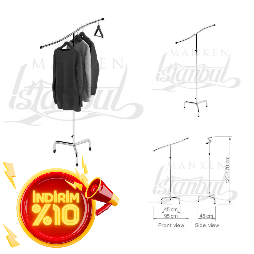 Orta Askılık- Krom Metal Orta Stand