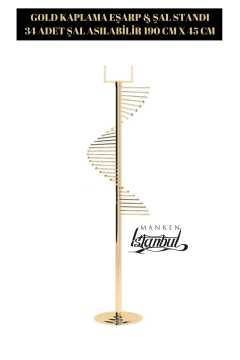 Gold Eşarp Standı Şal Standı ( 34 Şal Asılabilir )