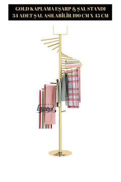Gold Eşarp Standı Şal Standı ( 34 Şal Asılabilir )
