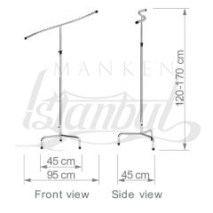 Orta Askılık- Krom Metal Orta Stand