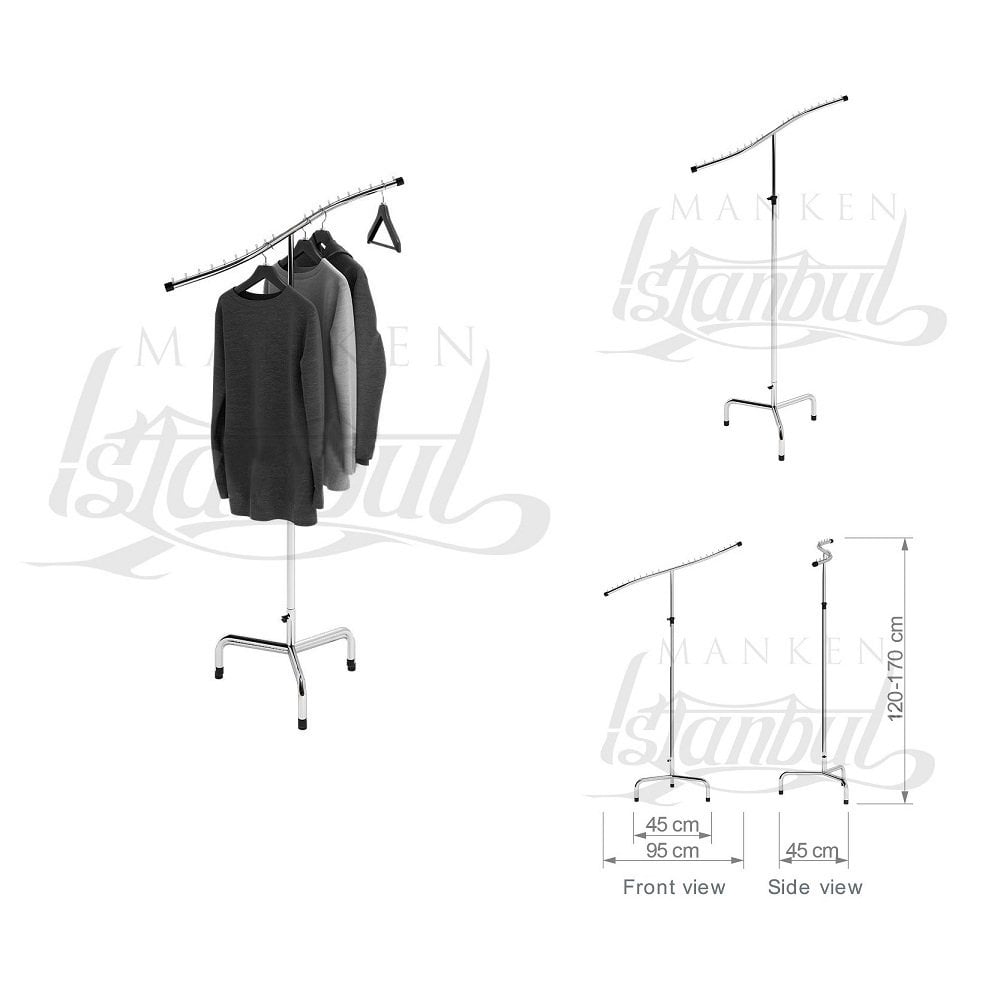 Orta Askılık- Krom Metal Orta Stand