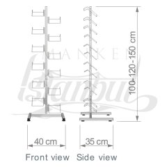 12 li Ayakkabı Standı Krom Kaplama