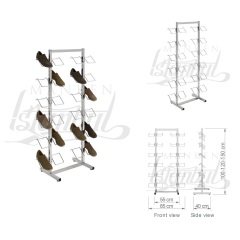 24 lü Ayakkabı Standı Krom Kaplama