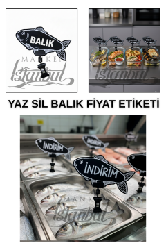 10 Adet Yaz Sil Dana Kuzu Tavuk Keçi Balık Fiyat Etiketi