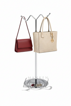 Ayarlanabilir Krom Kaplama Çanta Standı - Elegan Çanta Teşhir Askısı