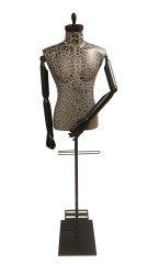 Ahşap kollu erkek terzi mankeni vitrin mankeni