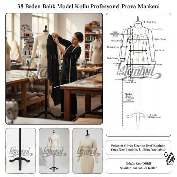 Döküm Ayaklı Bayan profesyonel kollu prova mankeni