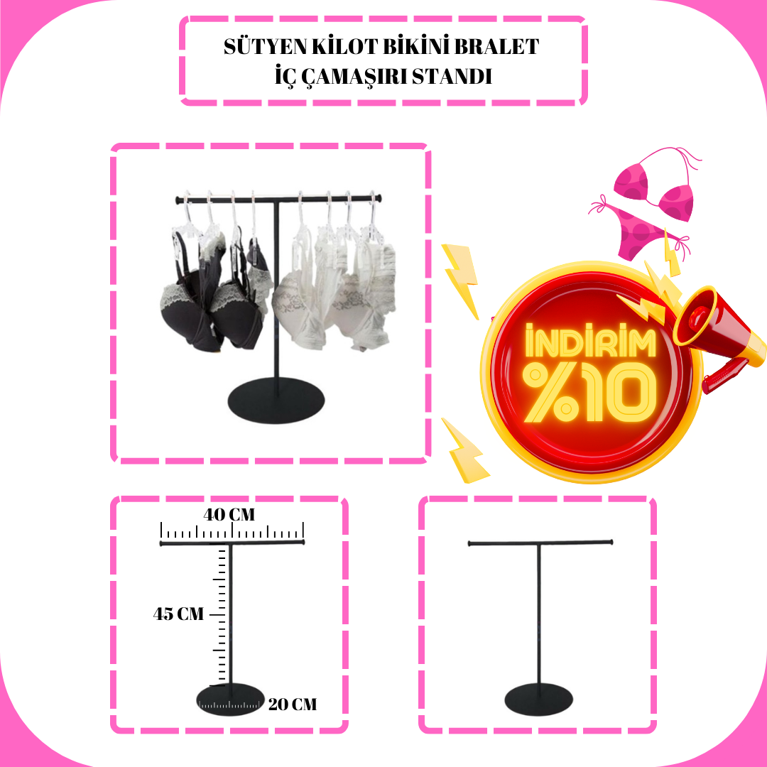 Sutyen Külot Bikini Bralet İç Çamaşırı Standı