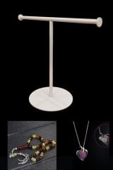 Takı Standı Tesbih Askısı Bileklik Askısı Metal T Kolye Askısı Takı Düzenleyici Takı Askısı Pembe