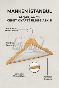 10 Adet Zarif ve Şık Ahşap Elbise Askısı - Mükemmel Seçim!