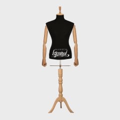 Ahşap kollu terzi mankeni vitrin mankeni