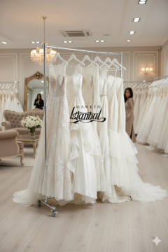 Yüksekli Ayarlı Tekerlekli Abiye Gelinlik Standı