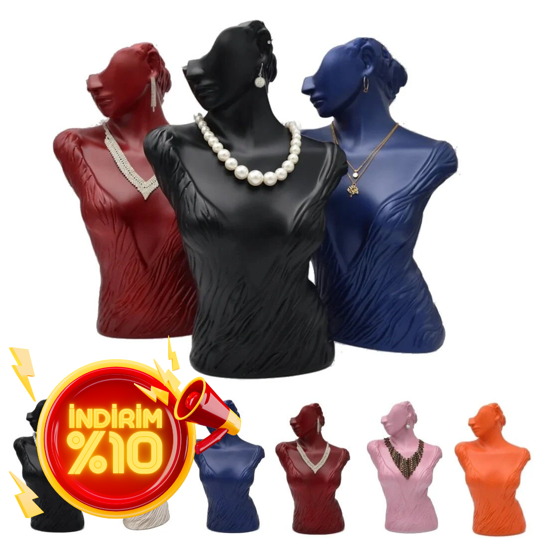 Kuyumcu Vitrin Mankeni-Kolye Küpe Sergileme Mankeni