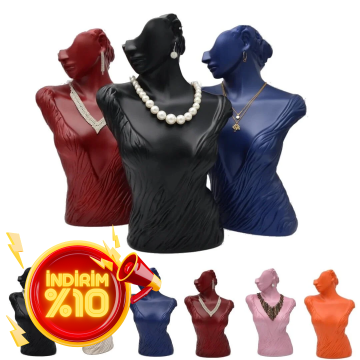 Kuyumcu Vitrin Mankeni-Kolye Küpe Sergileme Mankeni