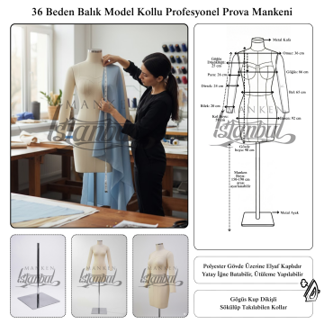 Bayan kollu Bayan profesyonel terzi mankeni, prova mankeni