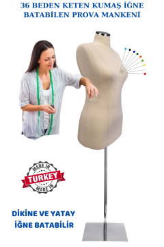 Süngerli Keten Kumaş Terzi Prova Mankeni