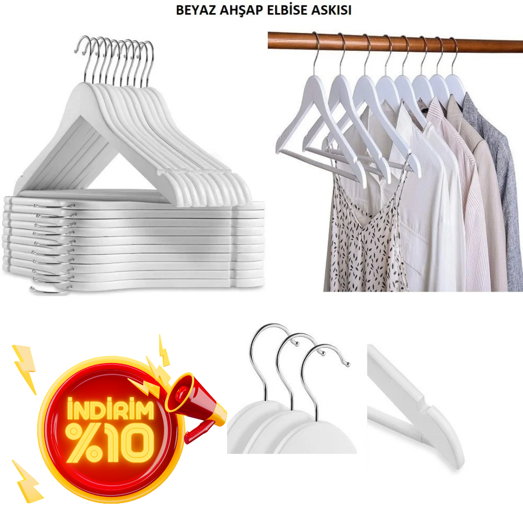 Zarif ve Şık Ahşap Elbise Askısı - Mükemmel Seçim!