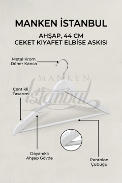 10 Adet Zarif ve Şık Ahşap Elbise Askısı - Mükemmel Seçim!