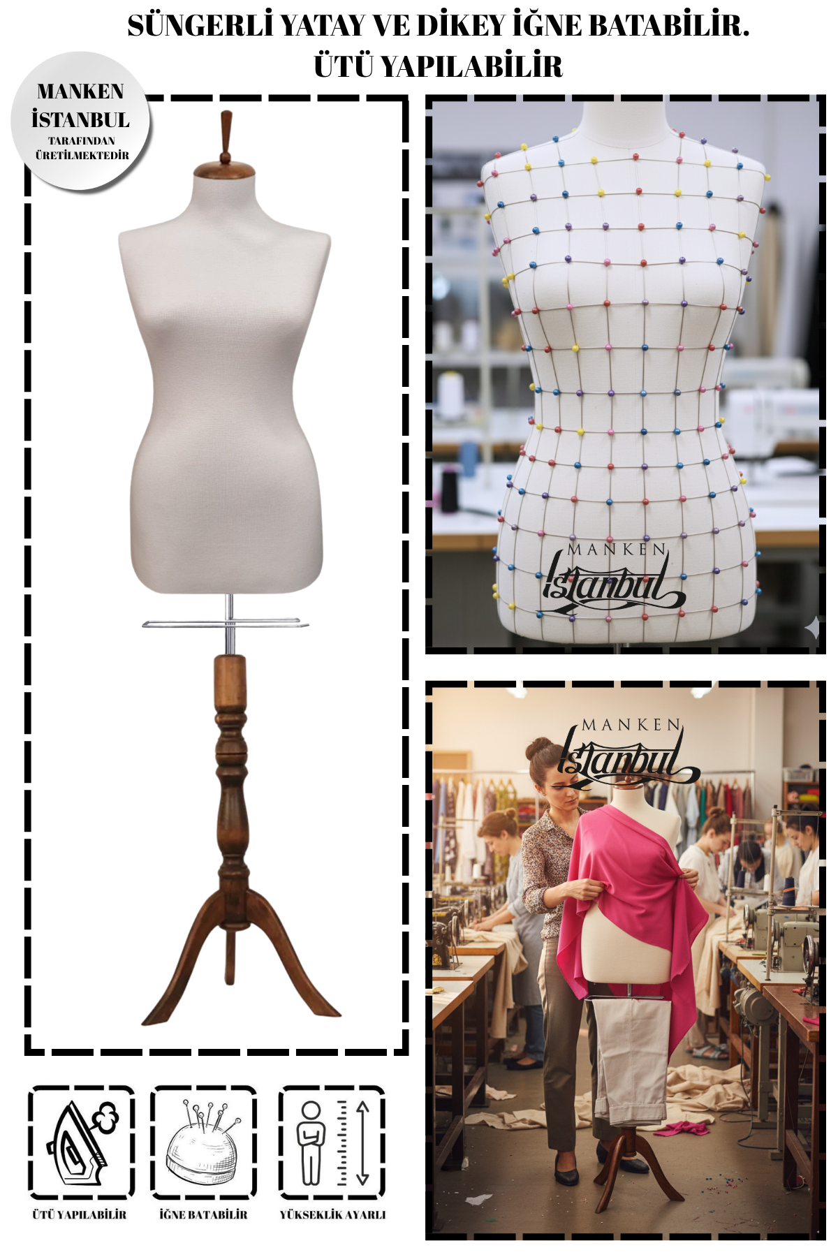 36 Beden Süngerli Terzi Mankeni Prova Mankeni