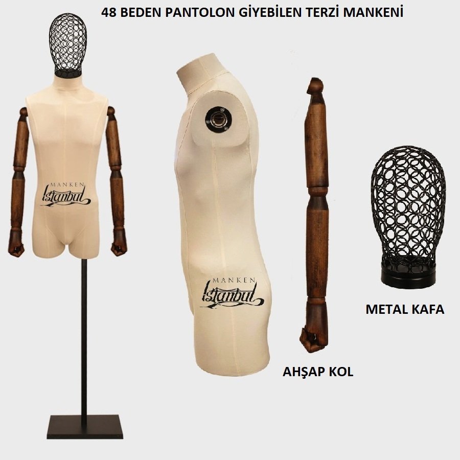 Erkek Pantolon Giyebilen Terzi Vitrin Mankeni