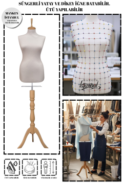 36 Beden Süngerli Terzi Mankeni Prova Mankeni