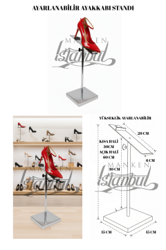 Yükseklik Ayarlı Metal Ayakkabı Standı – Fonksiyonel Sunum!