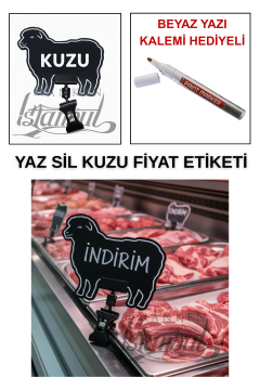 10 Adet Yaz Sil Mini Boy Fiyat Etiketi - Yazı Kalemli 10 ADET - MANDALLI - KUZU