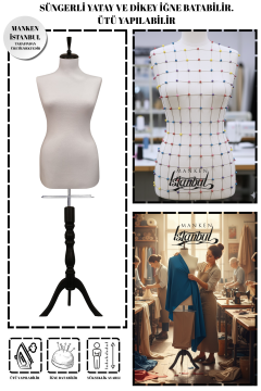 36 Beden Süngerli Terzi Mankeni Prova Mankeni