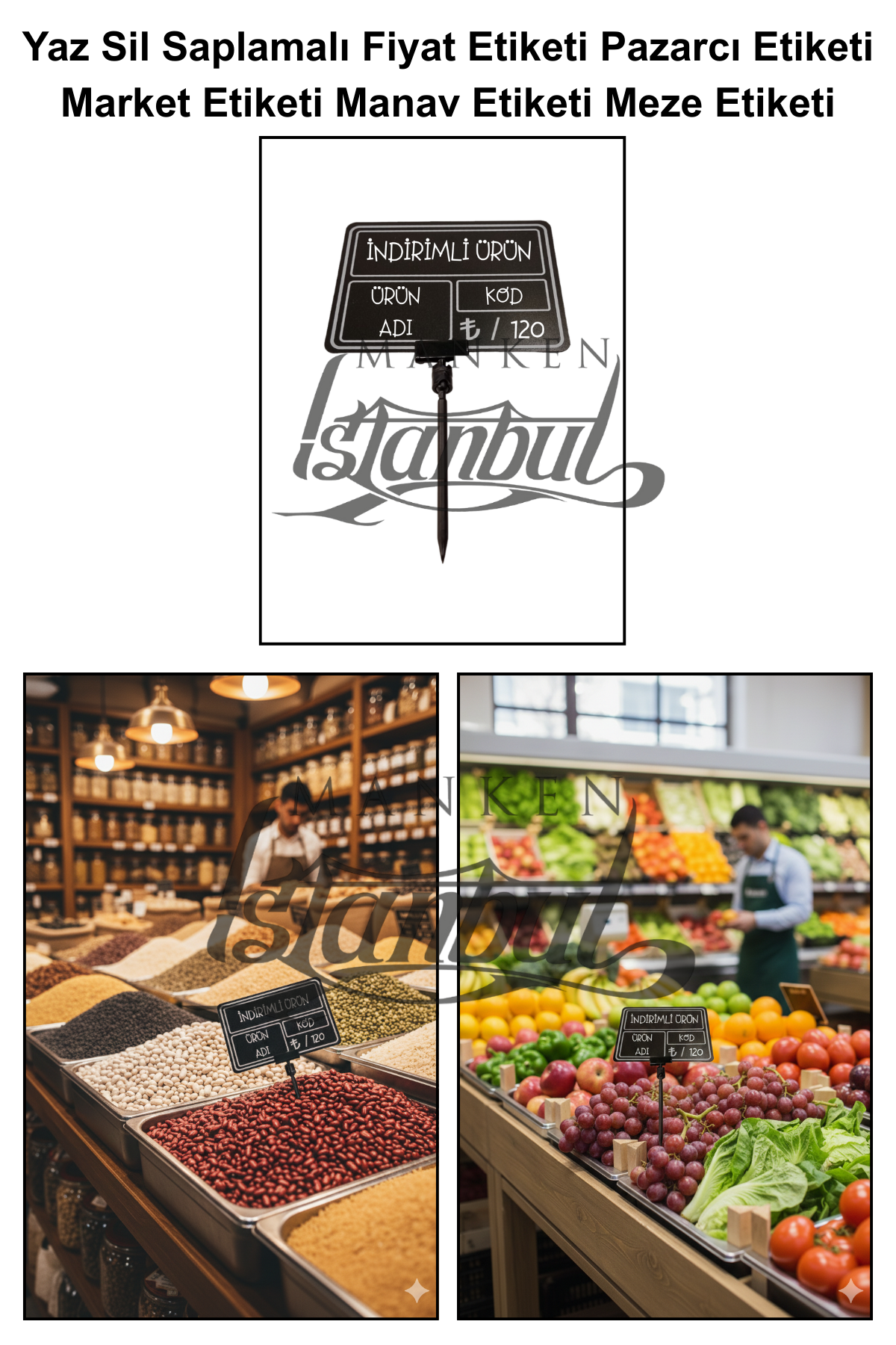 Yaz Sil Sapla Küçük Boy Saplamalı Fiyat Etiketi Pazarcı Etiketi Market Etiketi