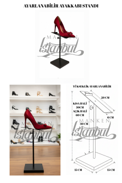 Yükseklik Ayarlı Metal Ayakkabı Standı – Fonksiyonel Sunum!