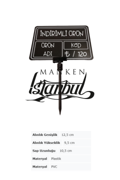 Yaz Sil Sapla Küçük Boy Saplamalı Fiyat Etiketi KÜÇÜK