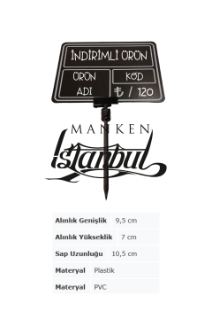 Yaz Sil Sapla Küçük Boy Saplamalı Fiyat Etiketi