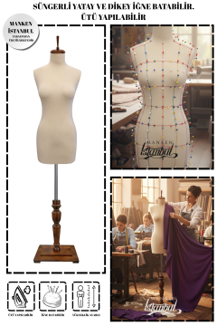 Balık Model 38 Beden Süngerli İğne Batabilen Terzi Mankeni