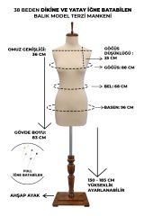 Balık Model 38 Beden Süngerli İğne Batabilen Terzi Mankeni