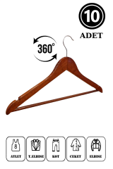 Zarif ve Şık Ahşap Elbise Askısı - Gardırobunuz İçin Mükemmel Seçim!