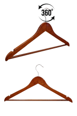 Zarif ve Şık Ahşap Elbise Askısı - Gardırobunuz İçin Mükemmel Seçim!